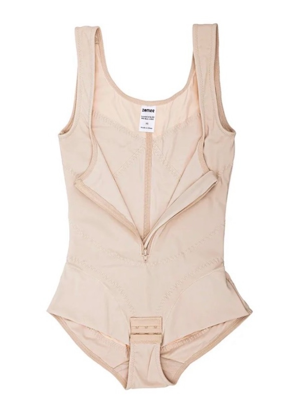 zomee postpartum recovery bodysuit • small zipper support garment